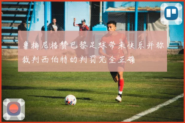 鲁梅尼格赞巴黎足球带来快乐并称裁判西伯特的判罚完全正确